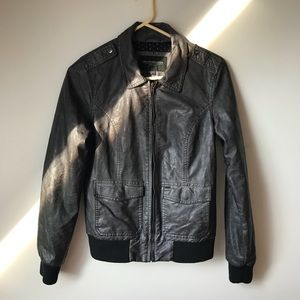 OBEY faux leather jacket